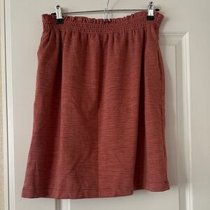 Chic Brick Red A-Line Skirt